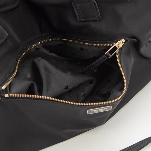 Kate Spade Weekender Tote Bag Nylon Crossbody Travel Bag Black - Picture 9 of 11
